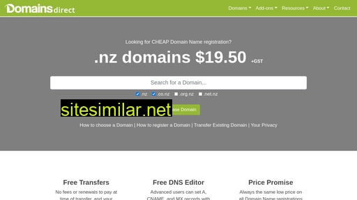 domainsdirect.nz alternative sites