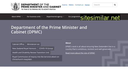 dpmc.govt.nz alternative sites