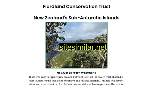 Fiordlandconservationtrust similar sites