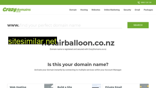 hotairballoon.co.nz alternative sites
