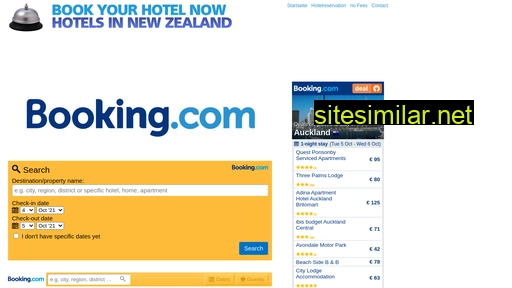 hotelreservation.co.nz alternative sites