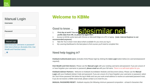 kbme.kiwibank.co.nz alternative sites
