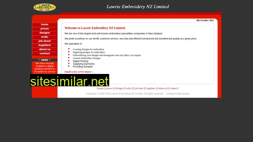 lawrieembroidery.co.nz alternative sites