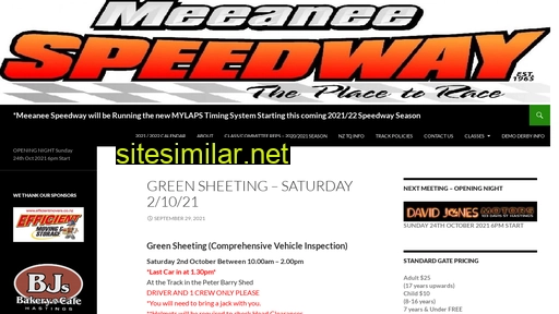 meeaneespeedway.co.nz alternative sites