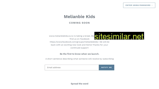 melianbiekids.co.nz alternative sites