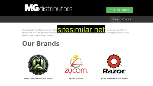 mgdistributors.co.nz alternative sites