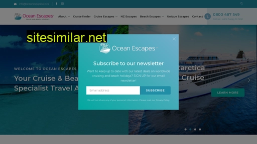 oceanescapes.co.nz alternative sites