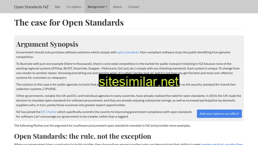 Openstandards similar sites