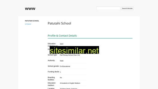 patutahi.school.nz alternative sites