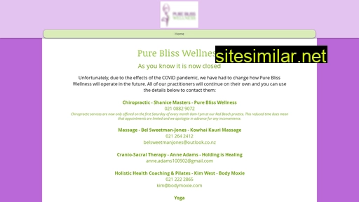 pureblisswellness.co.nz alternative sites