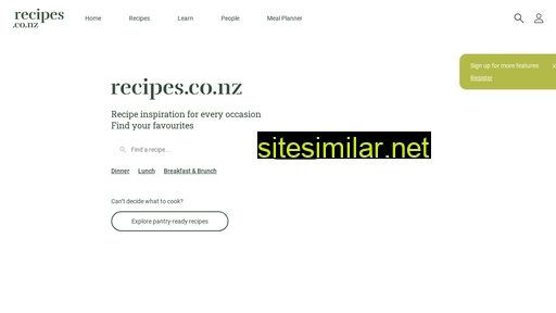 recipes.co.nz alternative sites