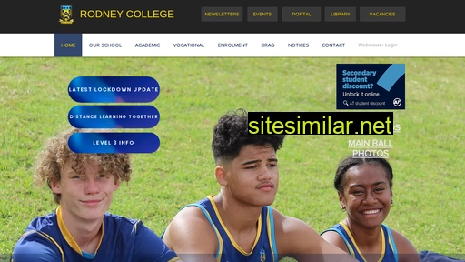 rodneycollege.school.nz alternative sites