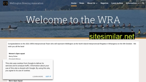 rowingwellington.org.nz alternative sites