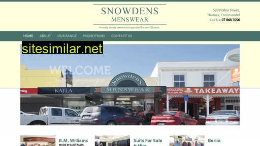 snowdensmenswear.co.nz alternative sites