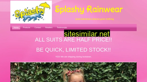 splashyrainwear.co.nz alternative sites