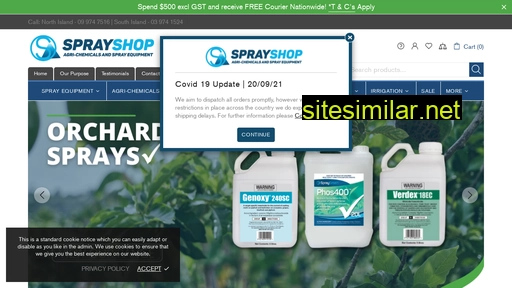 sprayshop.co.nz alternative sites