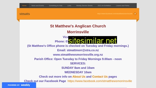 stmatthewsmorrinsville.org.nz alternative sites