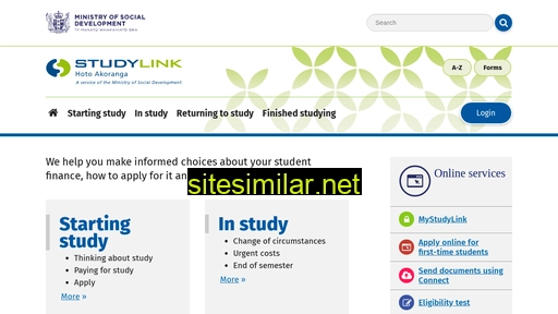 studylink.govt.nz alternative sites