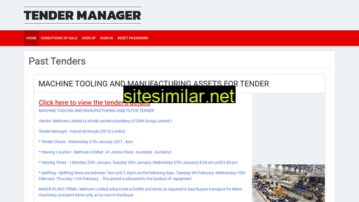tendermanager.co.nz alternative sites