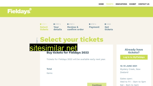tickets.fieldays.co.nz alternative sites