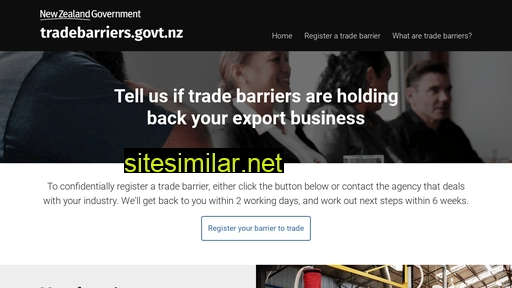 tradebarriers.govt.nz alternative sites