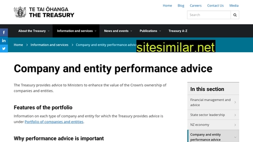 treasury.govt.nz alternative sites