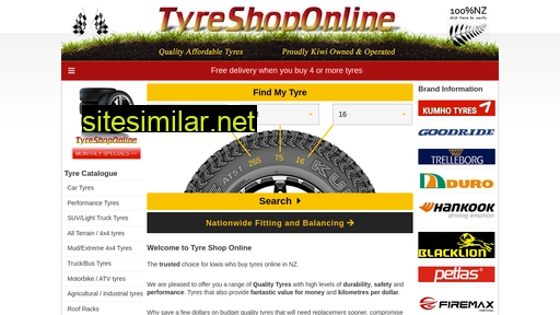 tyreshoponline.co.nz alternative sites