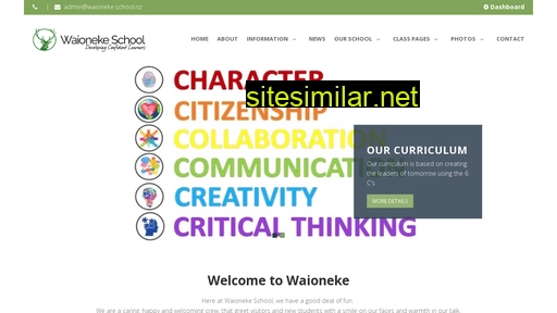 waioneke.school.nz alternative sites