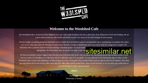 woolshedcafe.co.nz alternative sites