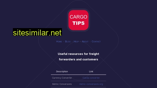 cargotips.one alternative sites