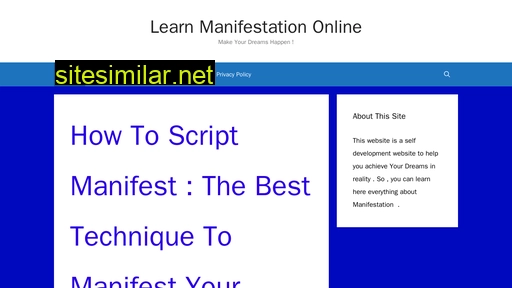 learnmanifestation.online alternative sites