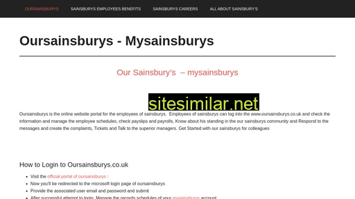 oursainsburyss.online alternative sites