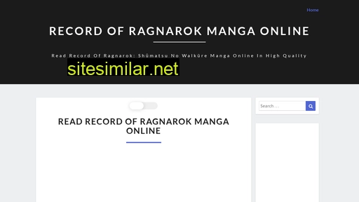 Record-of-ragnarok similar sites