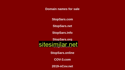 stopsars.online alternative sites