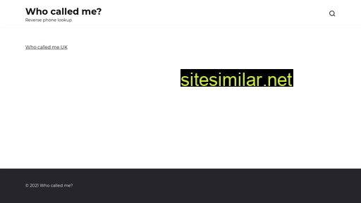 Who-called-me similar sites
