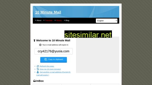 10minutemail.org alternative sites