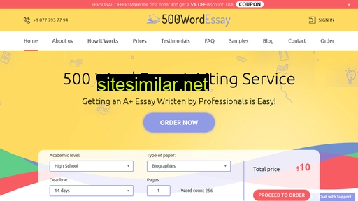 500wordessay similar sites