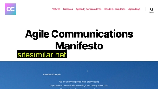 agilecommsmanifesto.org alternative sites