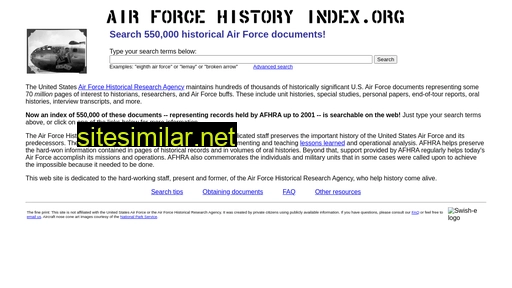 airforcehistoryindex.org alternative sites