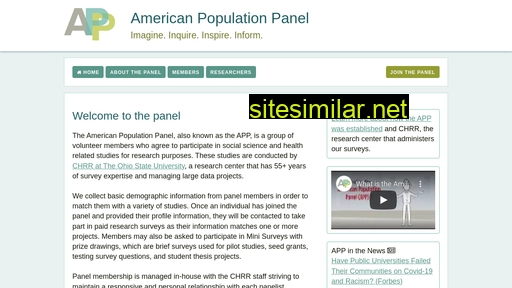 Americanpopulationpanel similar sites