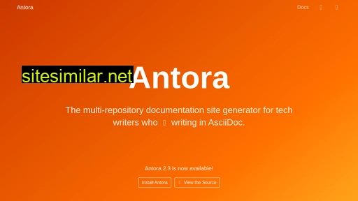 antora.org alternative sites