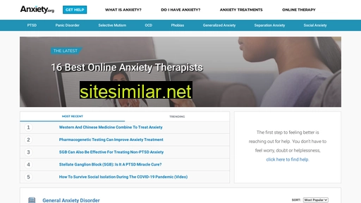 anxiety.org alternative sites