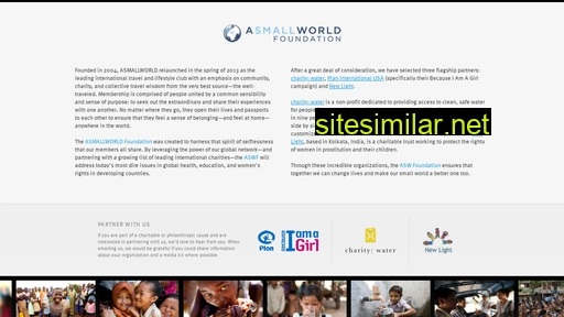 asmallworldfoundation.org alternative sites