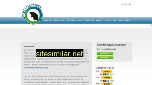 basel-declaration.org alternative sites
