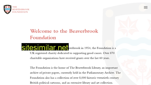 Beaverbrookfoundation similar sites