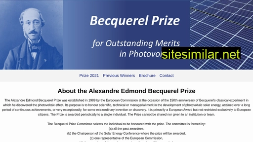 Becquerel-prize similar sites