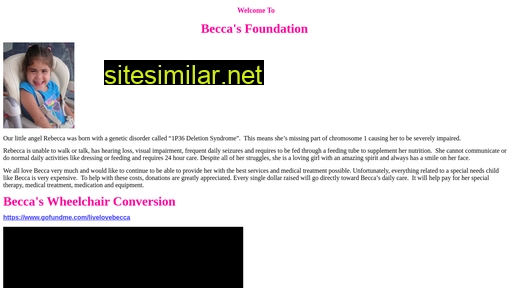 beccasfoundation.org alternative sites