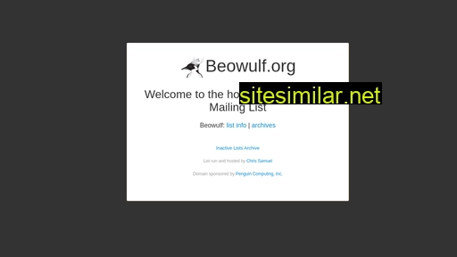 beowulf.org alternative sites