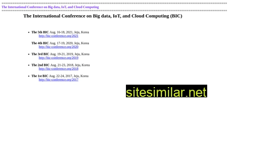 Bic-conference similar sites
