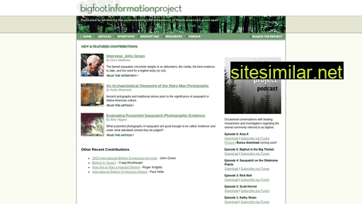 bigfootproject.org alternative sites